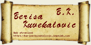 Beriša Kuvekalović vizit kartica